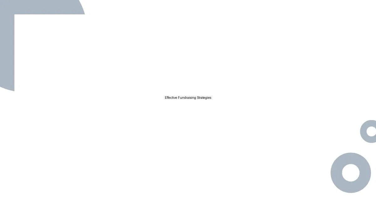 Effective Fundraising Strategies